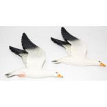 Pair of large Beswick seagull wall plaques, 25cms across