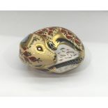 Royal Crown Derby paperweight: Country Mouse, 2000, with gold stopper, unboxed.