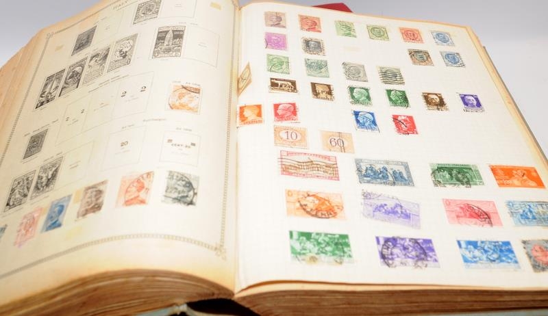 Three large stamp albums including The Ideal Postage Stamp Album Part II: Foreign Countries with a - Image 6 of 14