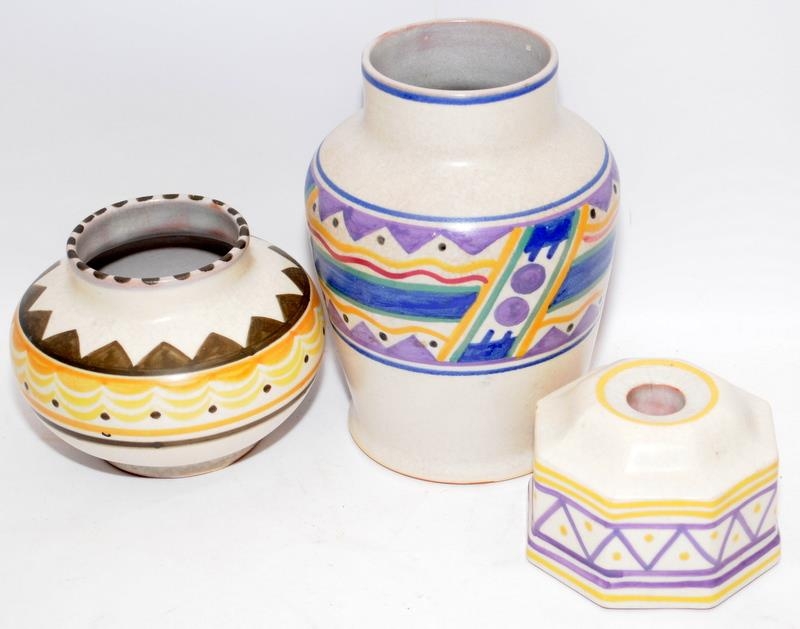 Poole Pottery qty of Carter Stabler Adams pieces to include geometric designs together with a TK - Image 2 of 7
