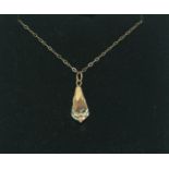 9ct gold moonstone pendant necklace