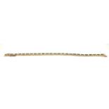 Silver gilt ladies emerald Tennis bracelet