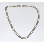 Silver Figaro neck chain 45cm long 35g