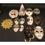 Collection of various Spanish masks.