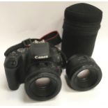 Canon EOS 200D camera and 50mm lens (71/H55).