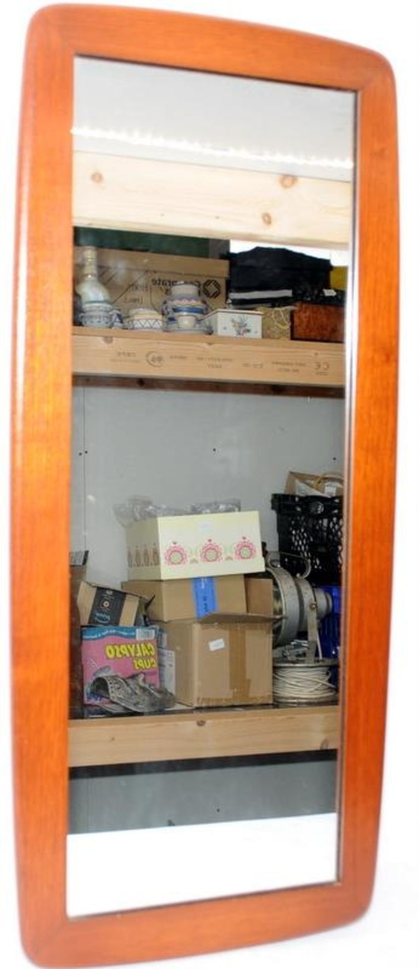 Three vintage wall mirrors to include wood and moulded plaster framed convex glass examples. Largest - Image 2 of 4