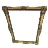 Gold effect framed gilt edge mirror. 57 x 80cm.