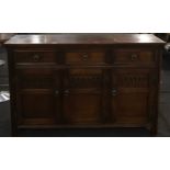 Stained oak Old charm style sideboard 87x136x43cm.