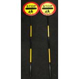 Pair of Lollipop "STOP" signs each measuring 197cm tall.