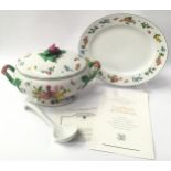 Franklin Mint "Les Fleurs de Provence" from Le Cordon Bleu de Paris large tureen with matching ladle