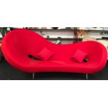 Exclusive designer Victoria and Albert Sofa,red design by "Ron Arad" for Moroso 300x135x90cm.