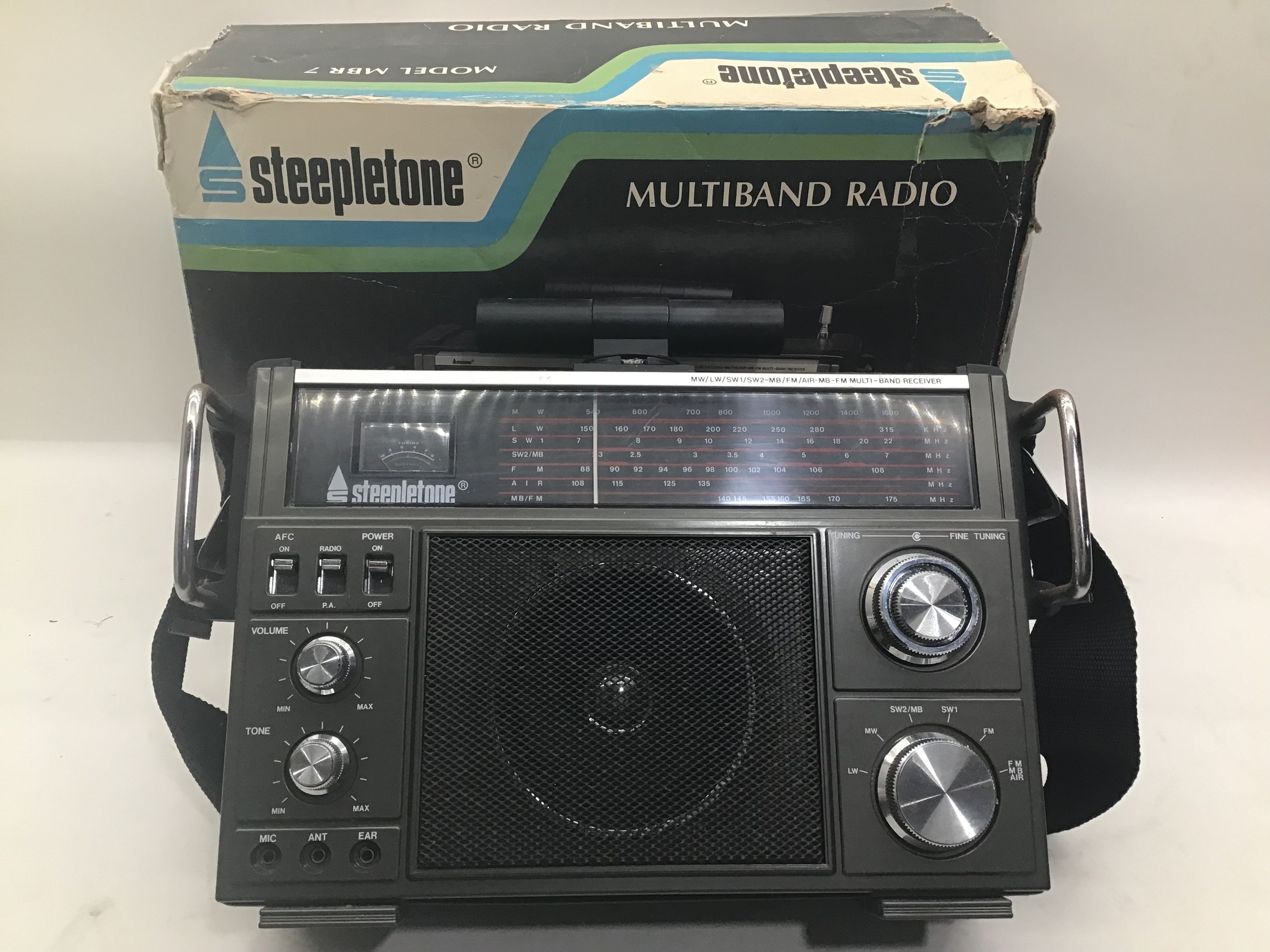 STEEPLETONE MULTIBAND RADIO. Model MBR7 with LW MW SW FM AM AIR Table Top Radio / Receiver