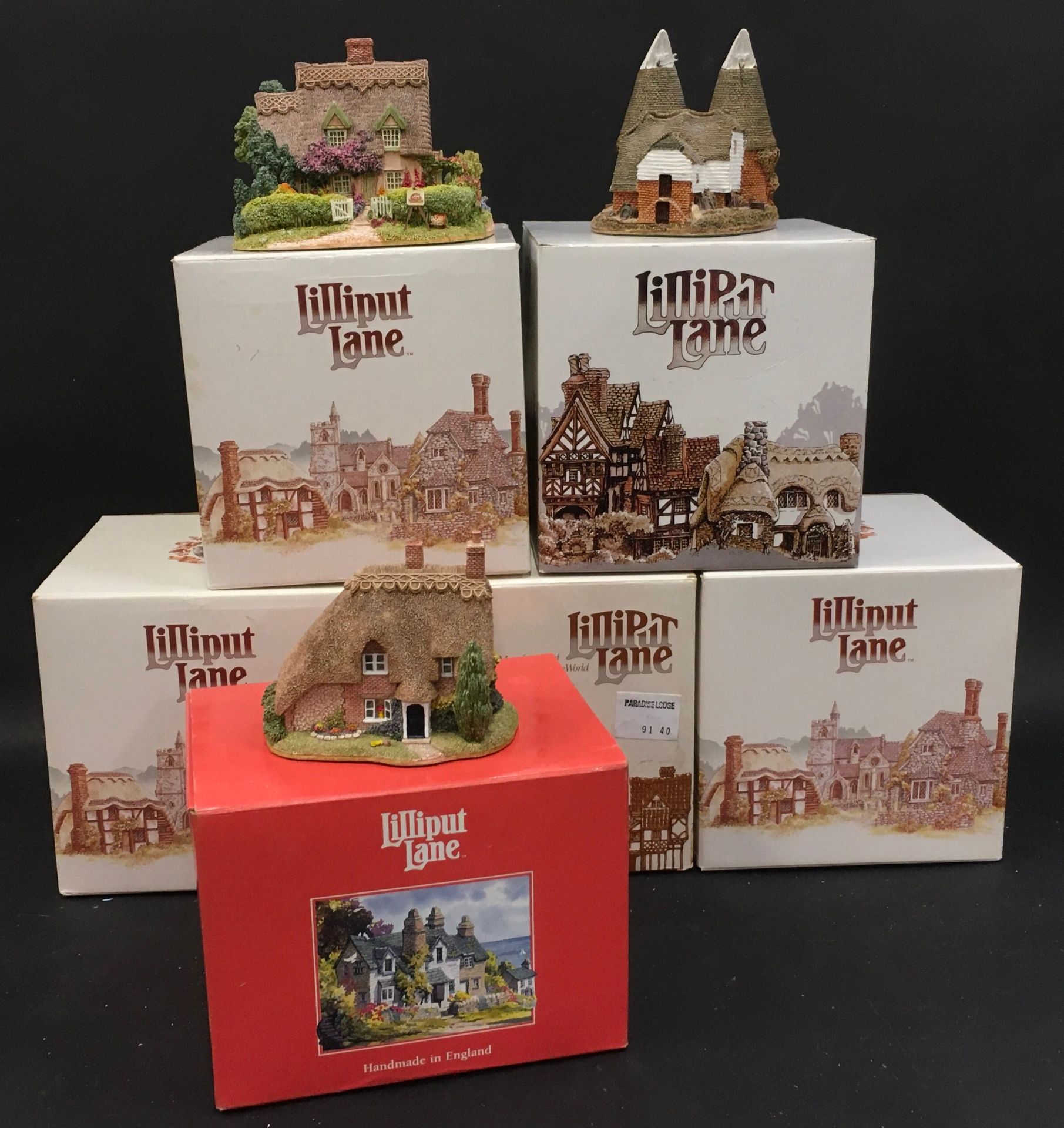 Lilliput Lane: Boxed collection to include Paradise Lodge, Junk and Disorderly, The Chocolate House,