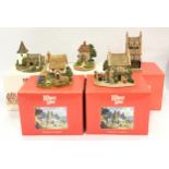 Lilliput Lane: Collection to include Sore Paws L2022, Greensted Church, Tea Caddy Cottage,