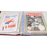 A collection of vintage football programmes held within an official FA programme binder. Most