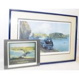 Limited edition framed print 'The Royal Train' by Douglas A Manning depicting the Canadian Pacific