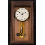 ATO Swiss made electronic oak cased wall clock 47x27x12cm.