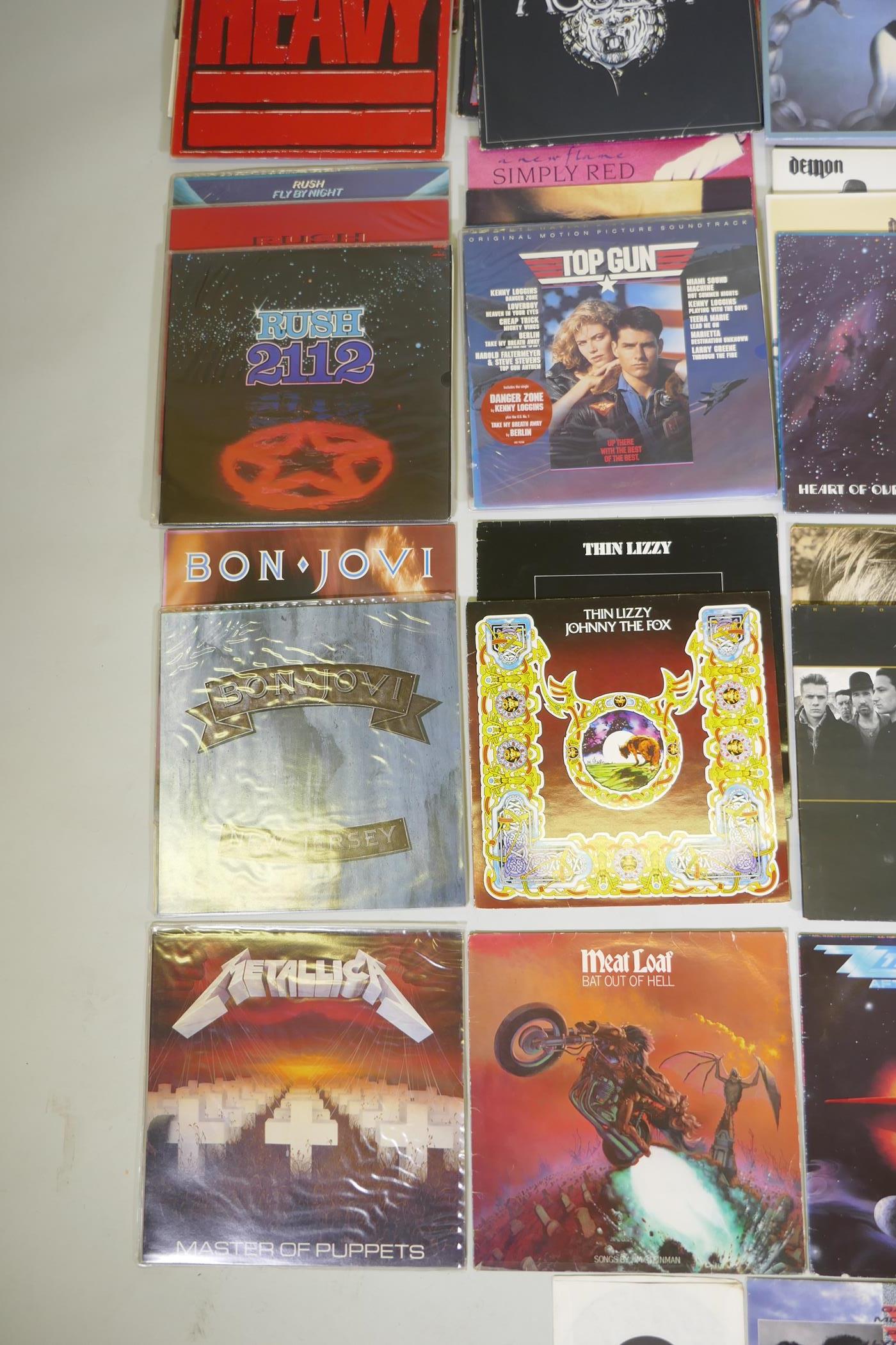 A quantity of 12" metal and rock vinyl LPs including Metallica, Meatloaf, Thin Lizzy, Motorhead, - Image 10 of 16