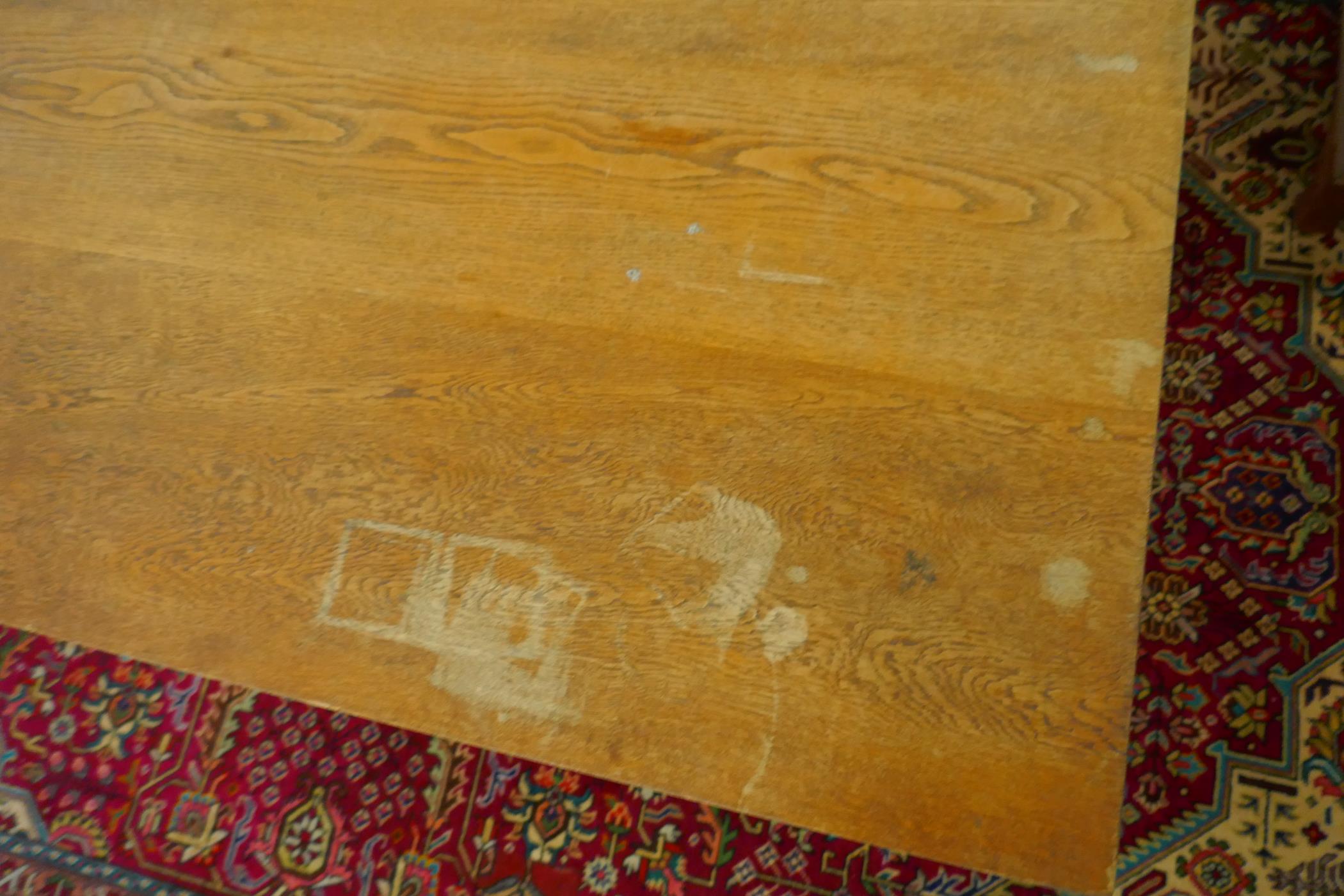 A mid-C20th oak refectory table, 72" x 48", 30" high - Image 4 of 7