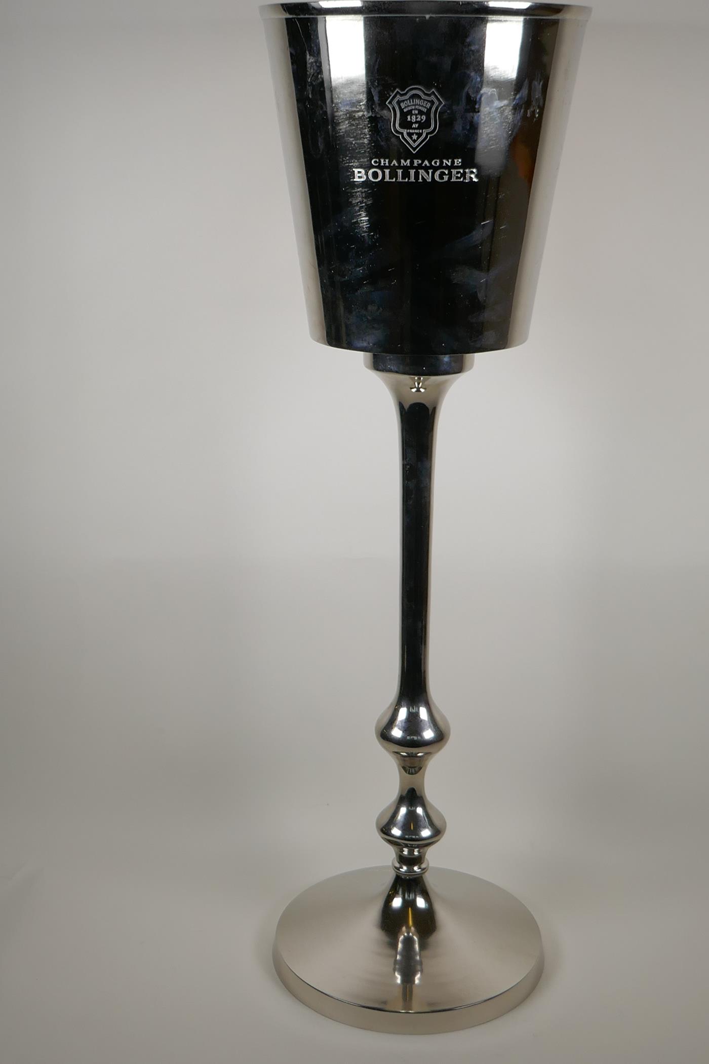 A electro plated pedestal champagne bucket, 32" high - Image 3 of 3