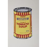 Banksy, Soup Can (Banana/Cherry/Blue), limited edition copy screen print by the West Country Prince,