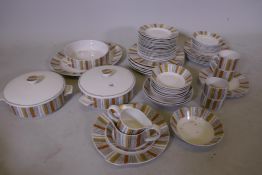 A Midwinter Sienna pattern part dinner service, including tureens, and a Midwinter Shapes design