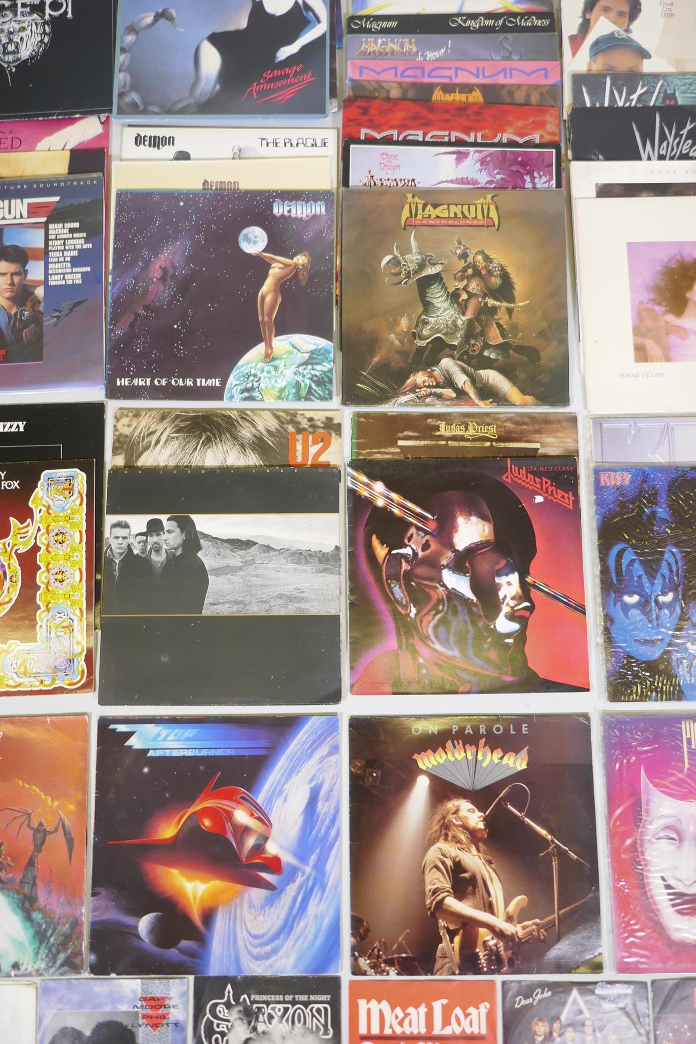 A quantity of 12" metal and rock vinyl LPs including Metallica, Meatloaf, Thin Lizzy, Motorhead, - Image 8 of 16