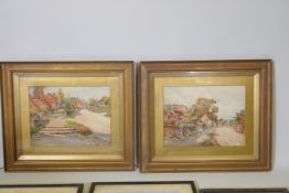 Henry Hughes Richardson, 'Groombridge', signed and dated 1914, watercolour, and another by the