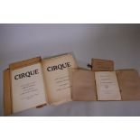 Cirque, 25 stampes en noir de Gabriel Zendel, Avant-Propos de Leon Paul Fargue, pub. 1947, a folio