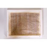 Joanne Kent, 'August Garden Text on Papyrus', 9-16th August 1997, ink on papyrus, inscribed verso,