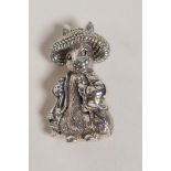 A sterling silver Peter Rabbit brooch, 1"