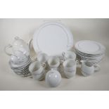 A Rosenthal twelve place setting Studio Line tea service, complete with teapot, sugar bowl, milk jug