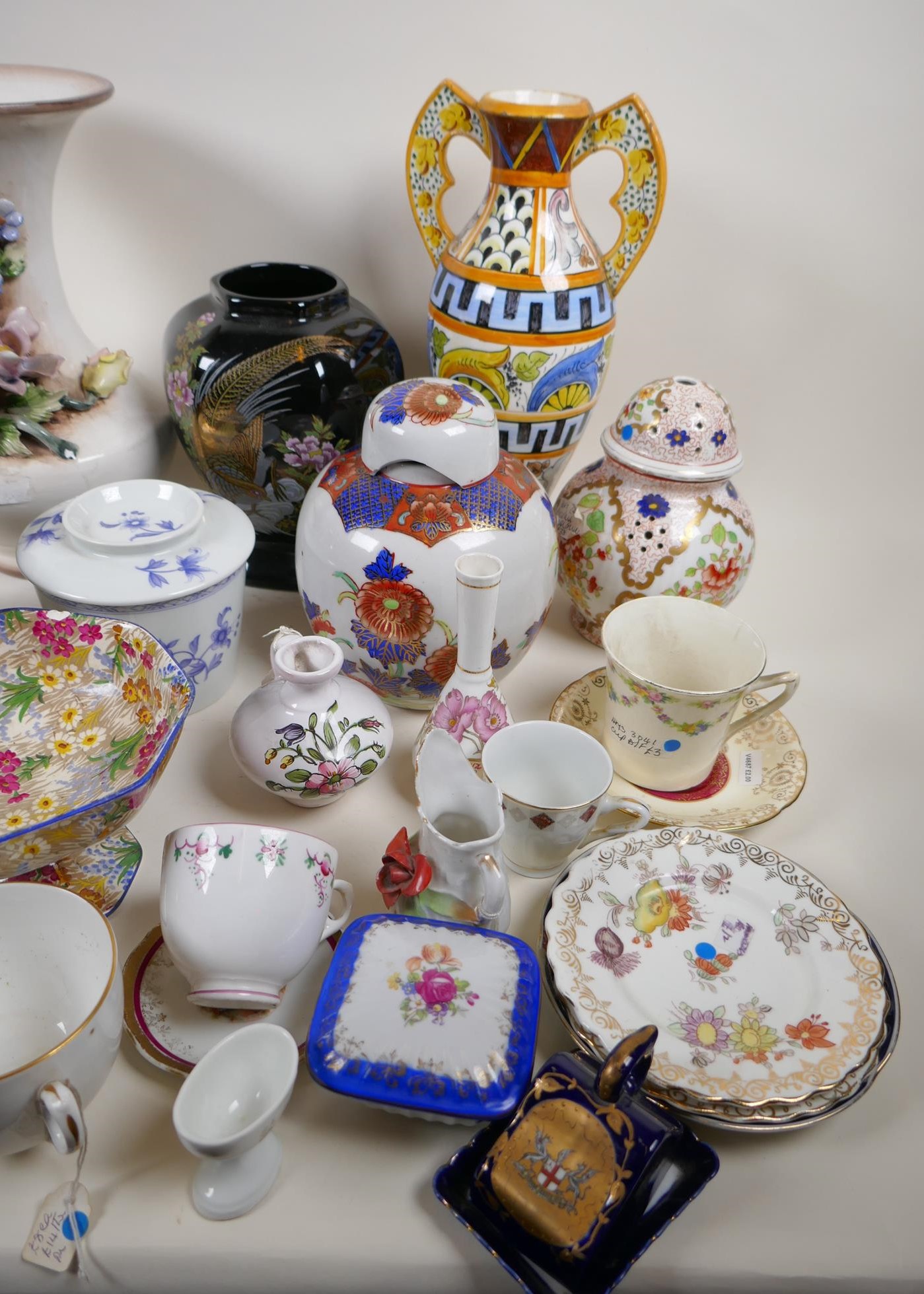 A quantity of decorative pottery and porcelain, mostly AF - Image 2 of 6