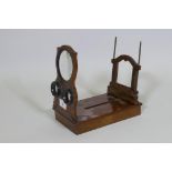 A C19th stereoscope viewer, 9" x 6" x 3"