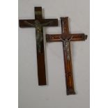 Two wood and metal Corpus Christi, 12" long