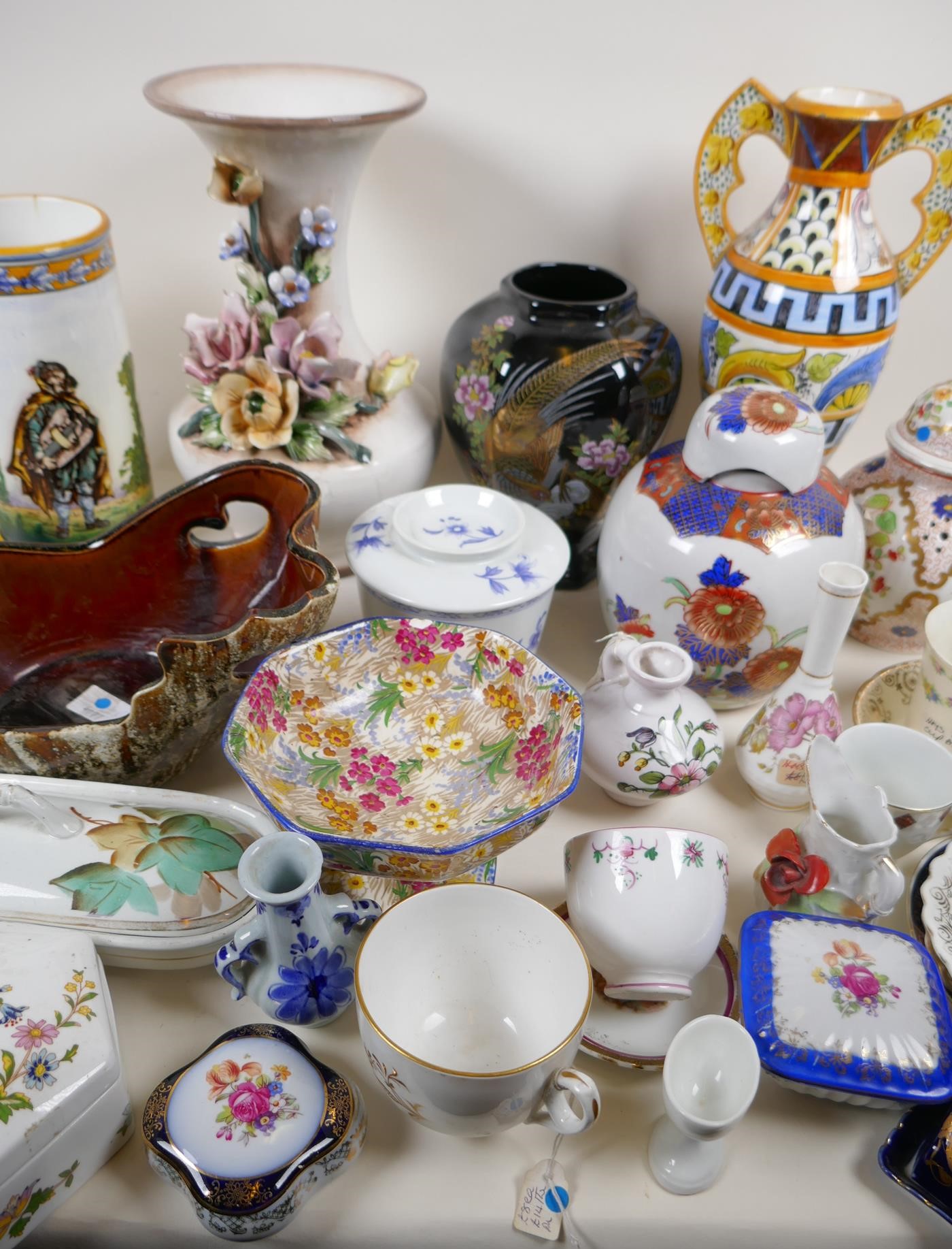 A quantity of decorative pottery and porcelain, mostly AF - Image 3 of 6