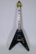 A Gear 4 music V-shaped 'Harlem' electric guitar, 42" long