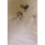 Arthur William Heintzelman, 'Convalescent' etching, signed in pencil, bears label verso I Wilson