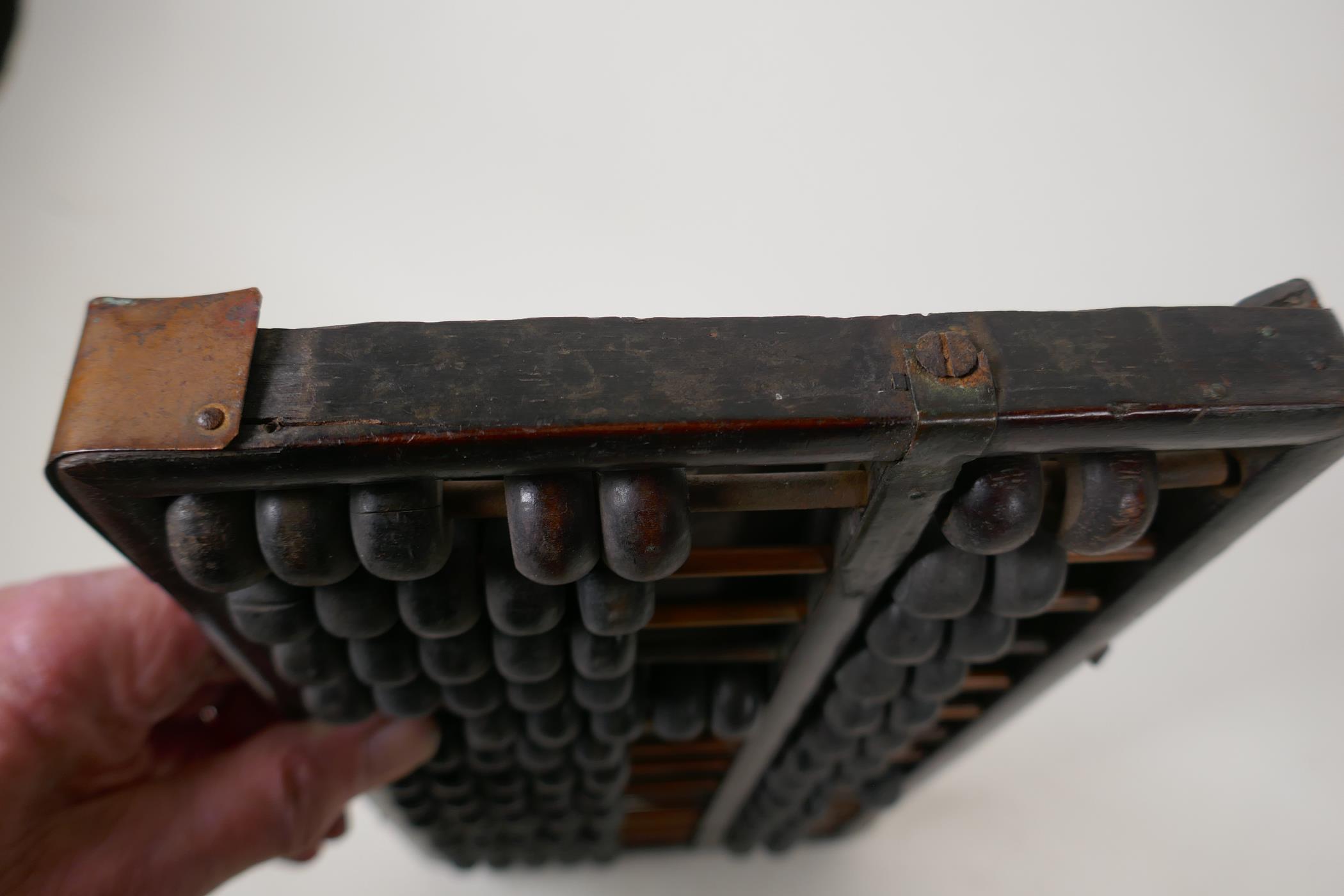 A Chinese wooden abacus, AF, 12" x 6" - Image 4 of 4