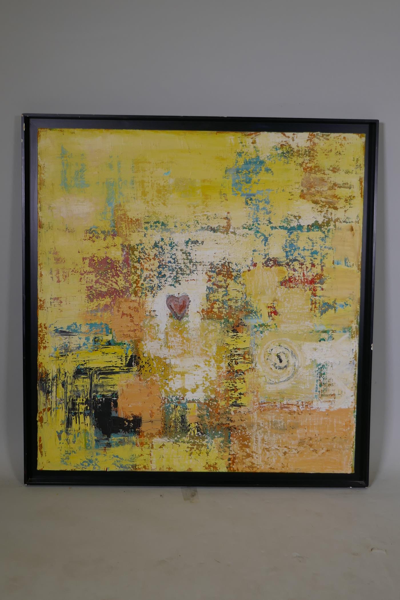 Michelle Carlton Smith, 1996, abstract, oil on canvas, 31½" x 31½" - Image 2 of 4