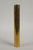 A silver gilt cigar tube by G.H. James & Co, London, 1909, the cover engraved with a crown, 6½"