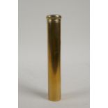 A silver gilt cigar tube by George Neal & George Neal, London, 1906, 6½" long, 55g