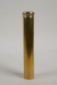 A silver gilt cigar tube by George Neal & George Neal, London, 1906, 6½" long, 55g