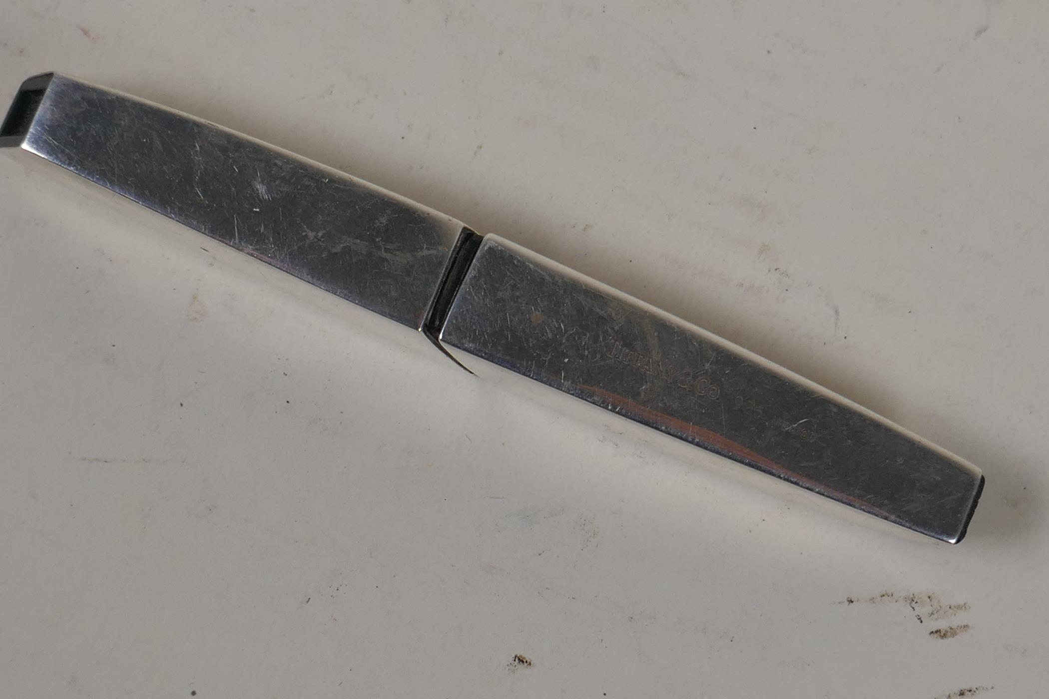 A Tiffany sterling silver letter opener, 4" long - Image 2 of 4