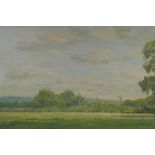 Robin Guthrie, landscape, inscribed verso 'A Sussex landscape', signed, oil on canvas, 18" x 26"