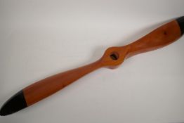 An ornamental wood propeller, 39" long