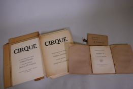 Cirque, 25 estampes en noir de Gabriel Zendel, Avant-Propos de Leon Paul Fargue, pub. 1947, a