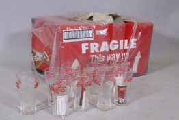 Forty Coca Cola advertising drinking glasses, 6" high