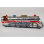 A Japanese tin plate toy train, 'Silver Mountain', 15½" long, not tested