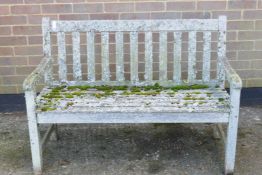 A 'Westminster' weathered teak garden bench, 47" wide